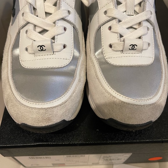 Chanel 18P Sneakers w/ Neon Pink lining - Picture 10 of 10